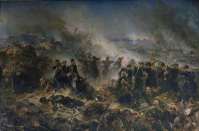 Die Gervais-Batterie bei der Belagerung von Sewastopol, 18. Juni 1855 von Alphonse Marie de Neuville